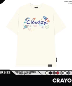 Áo phông local brand nam nữ unisex tay lỡ thun form rộng teen cổ tròn oversize cotton CLOUDZY CRAYON